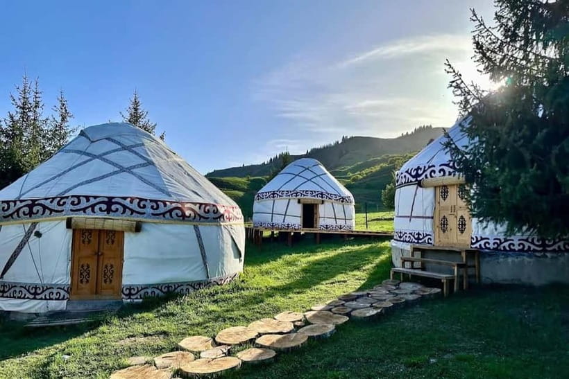 Almaty: Kolsai Kaindy Lakes & Charyn Canyons 2-Day Tour - Kolsai Lake, pine slopes, and optional boating