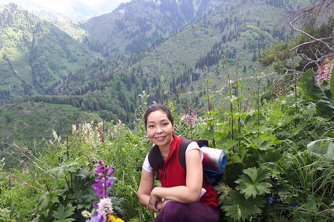 Turquoise water at Big Almaty Lake under the Tien Shan