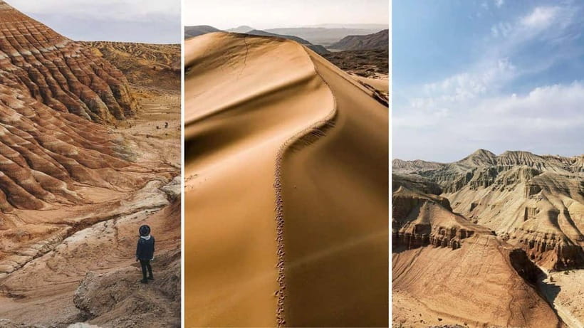 One Day Tour to Altyn-Emel: Singing Dune and Aktau Mountain - Hiking among the pale Ak-Tau Mountains